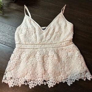 Abercrombie & Fitch Cream Lace Top